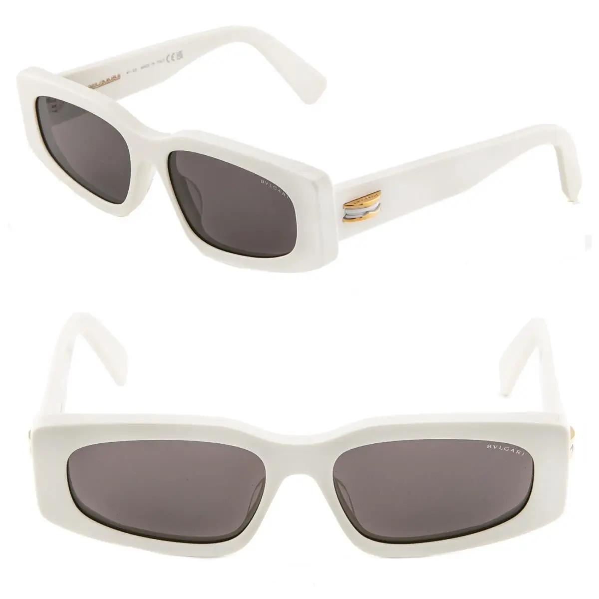 Bvlgari 40017 B.zero1 BV40014I White Ivory Geometric Sunglasses 25A Zero