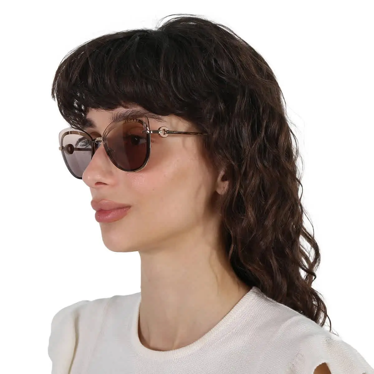Pink Gradient Gray Butterfly Ladies Sunglasses BV6182B20143B60 by Bvlgari