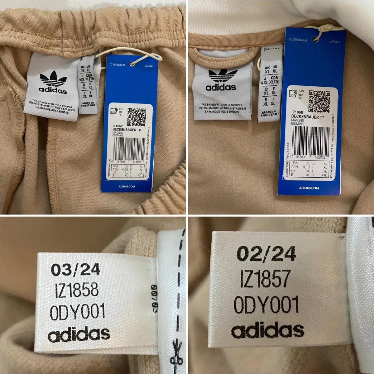 Adidas clothing - Magic Beige White 3