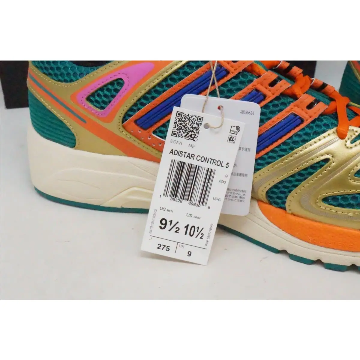 Adidas shoes - adidas Adistar Control 5 - Adistar Control - KJ8341 - Green, Manufacturer: Green/Orange/Gold/Pink 9