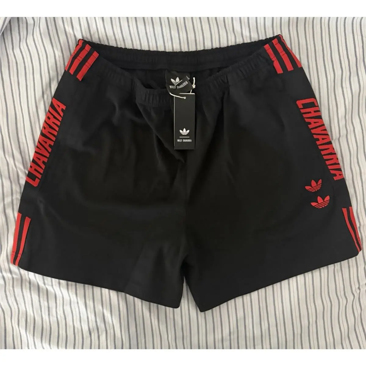 x Willy Chavarria Gym Short Black Red KB7236 Size Large by Adidas