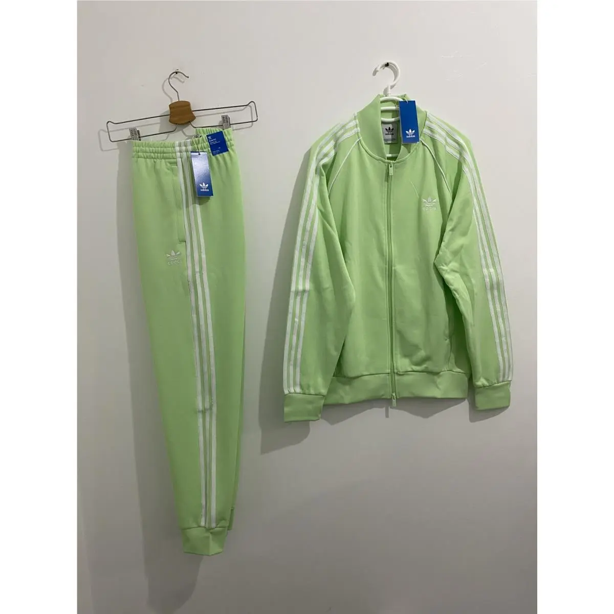 Adidas Originals Classics Superstar Tracksuit Semi Green Spark White Size 2XL
