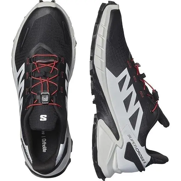 Salomon Supercross 4 Trail Running Shoes Men`s Black/white/fiery Red US 8.5