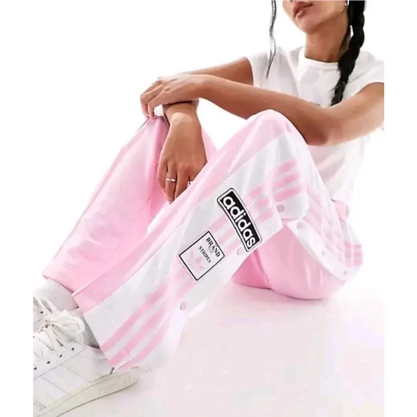 Adidas Originals Adibreak Trefoil Pink Snap Track Pants Women`s Size S