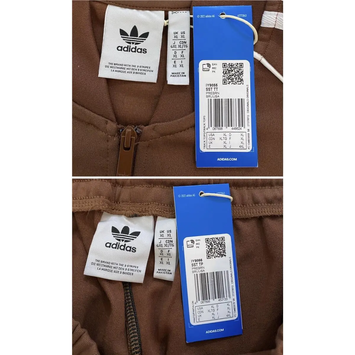 Adidas clothing - Preloved Brown White 3