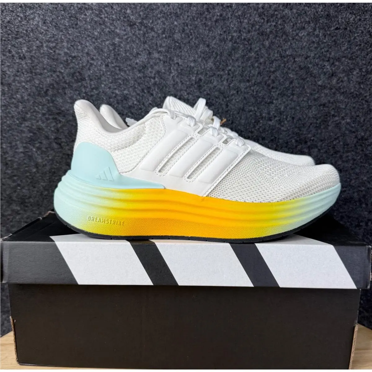 Womens Ultradream Bold Running Shoes Size 6 White/pale Blue/yellow by Adidas