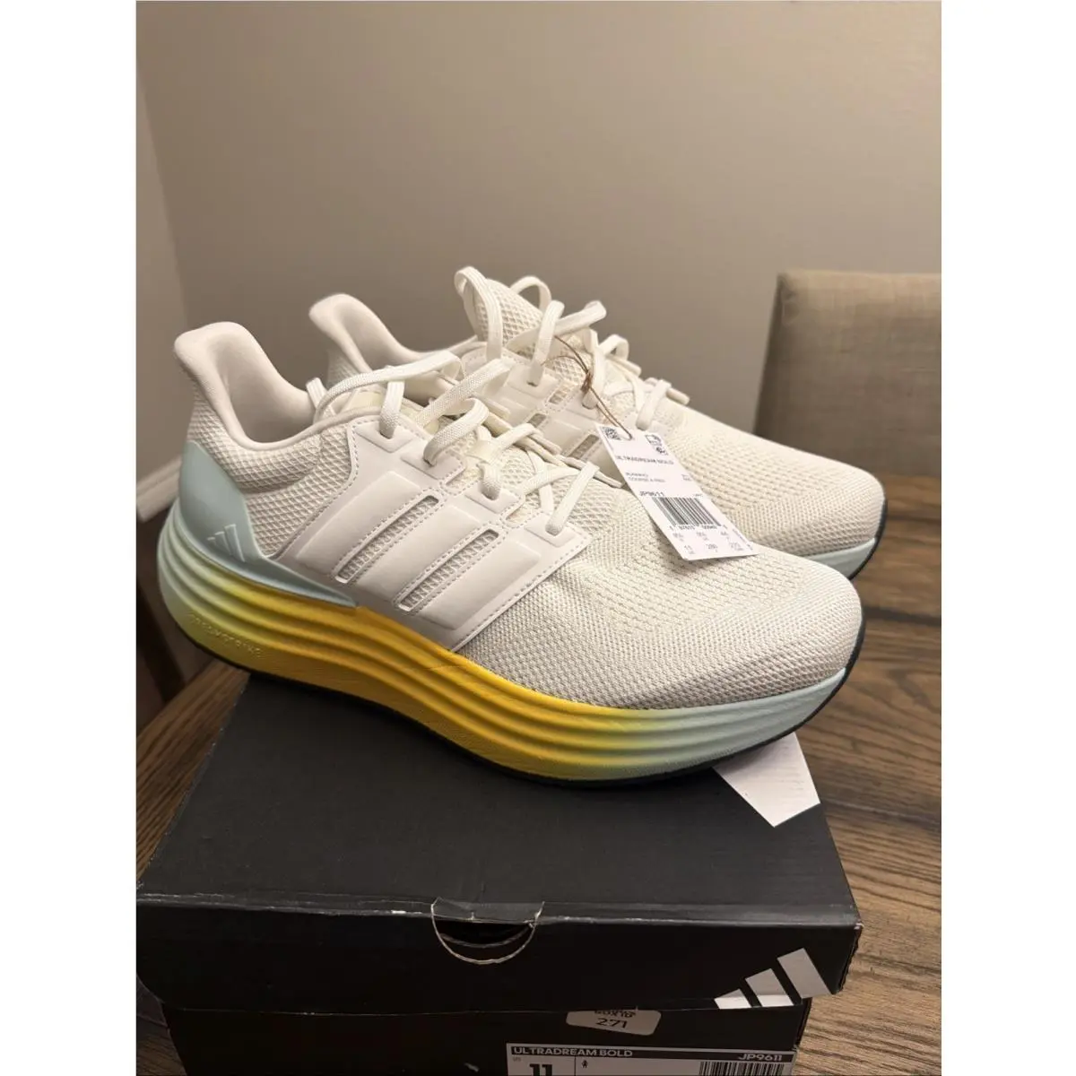 Adidas Ultraboost 1.0 Woman Size 11 Off White Yellow JP9611 ….R14