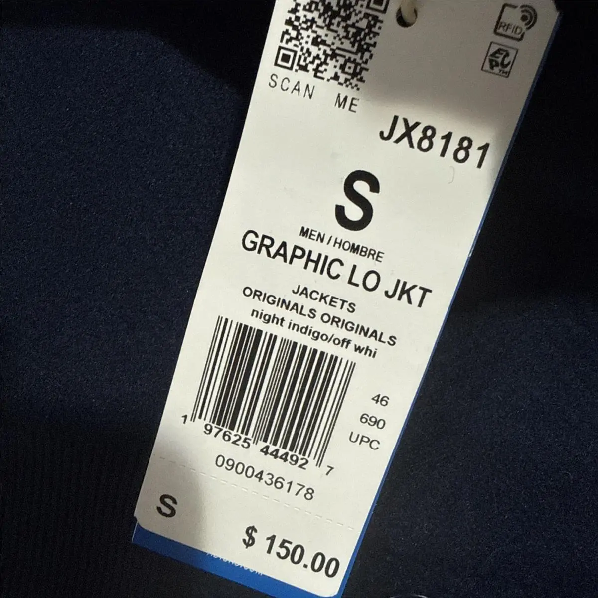 Adidas clothing - adidas Originals Graphic College Varsity Bomber Jacket - JX8181 - Night Indigo / Navy Blue / Off White 6