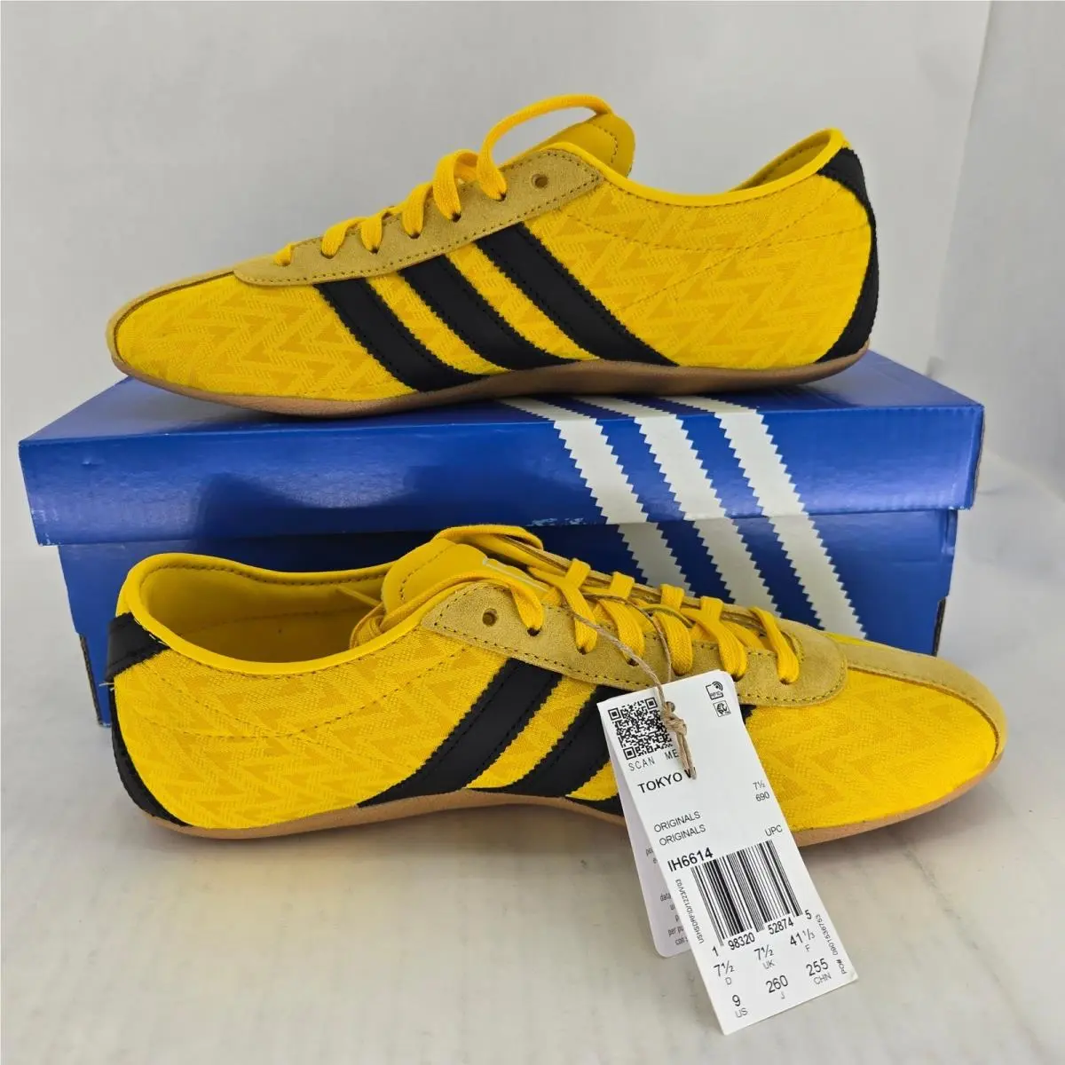 Adidas Originals Tokyo W Yellow Black Suede Sneakers IH6614 Womens Size 9