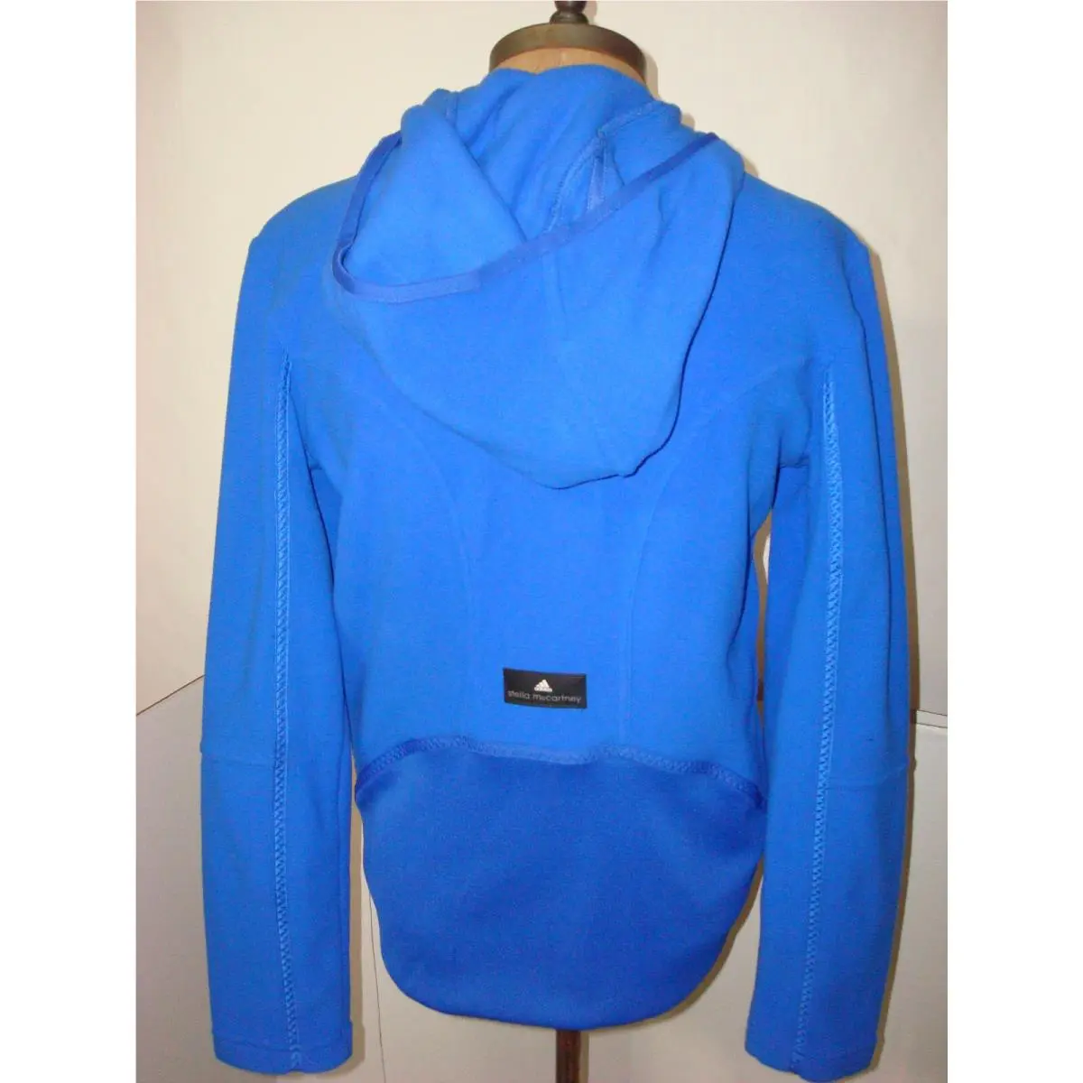 Adidas Stella Mccartney M Bright Blue Fleece Hoodie Jacket Warm
