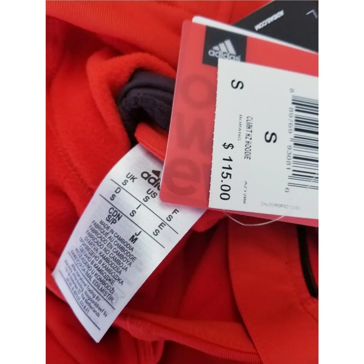 Adidas clothing - Climaheat Half Zip Up Hoodie - Orange 4