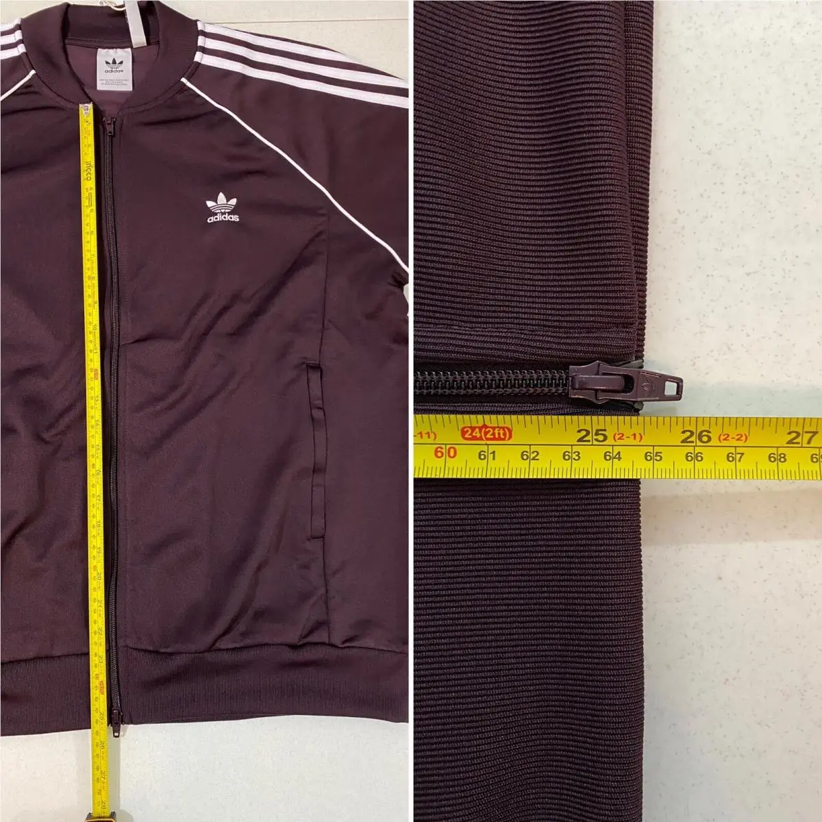 Adidas clothing - Shadow Maroon White 6