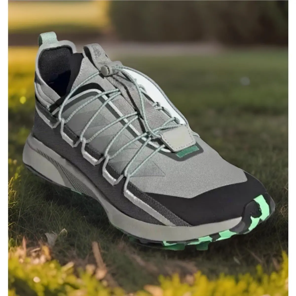 Adidas Terrex Voyager Canvas Travel Hike AT Shoes Metal Grey Mens 10