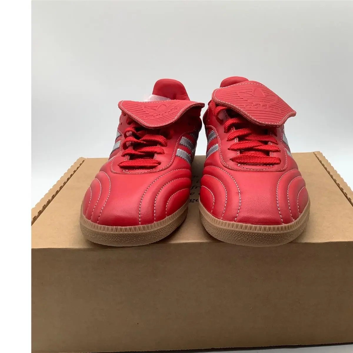 Adidas Samba Copa Mundial Red Silver Metallic Gum Sole Sneakers US Women 10