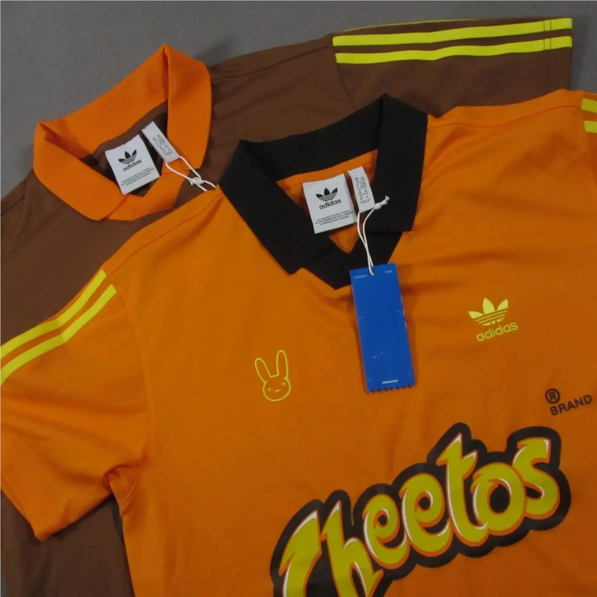 Adidas x Cheetos Bad Bunny Polo Shirt Mens M Medium Athletic Performance Hot
