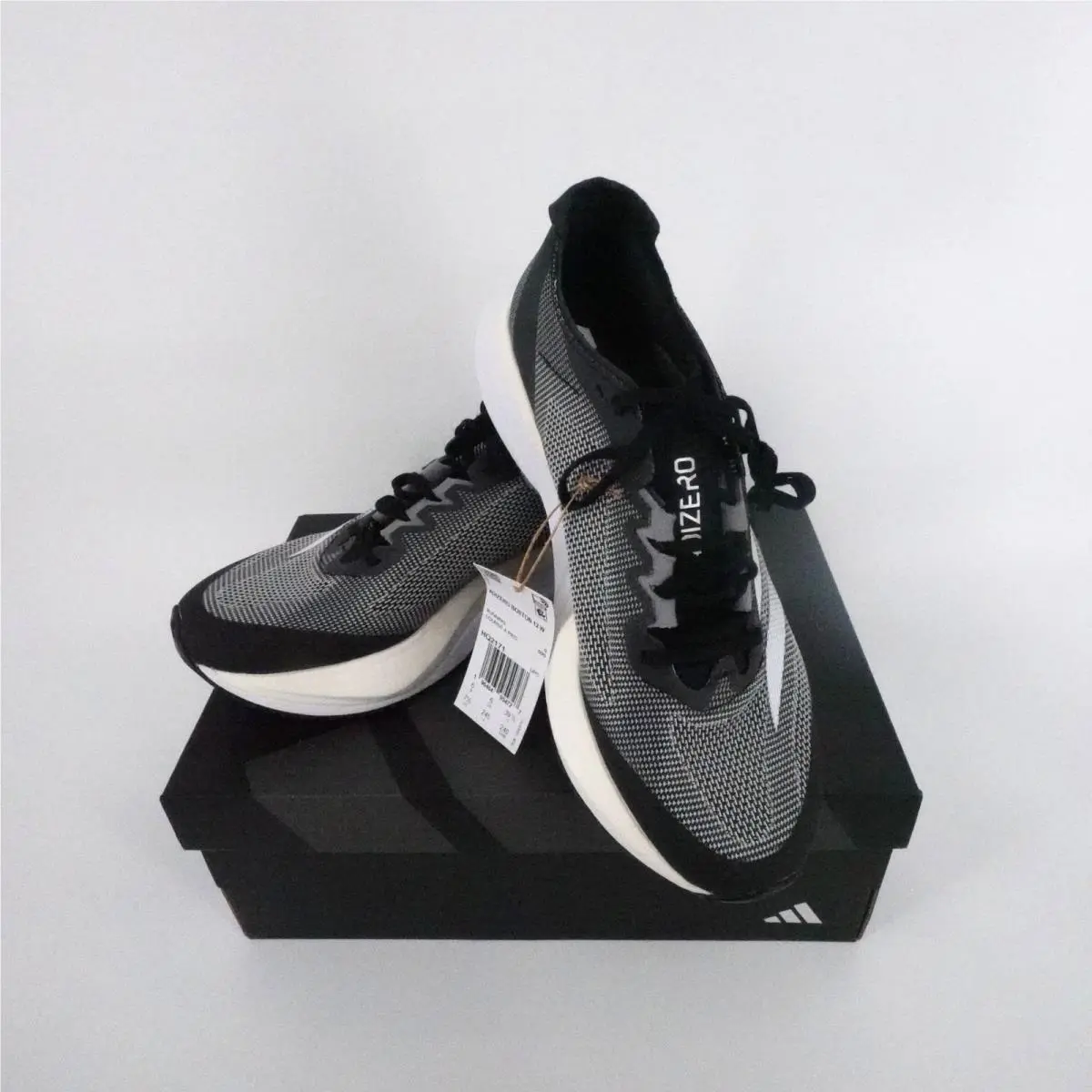 Adidas Adizero Boston 12 Womens Running Shoes Size 7.5 Black White