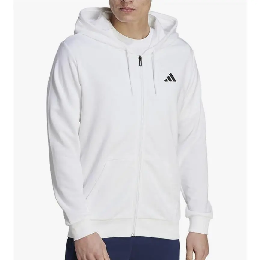 Adidas Club Teamwear Full-zip Tennis Hoodie Men`s Sweatshirt Size M White
