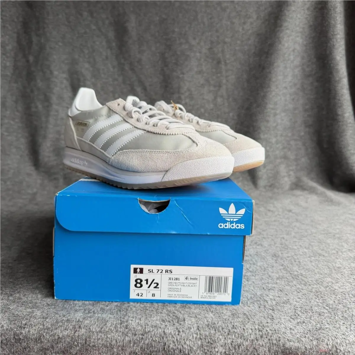 Adidas SL 72 RS Grey Mens Size 8.5 Suede Running Sneakers JI1281
