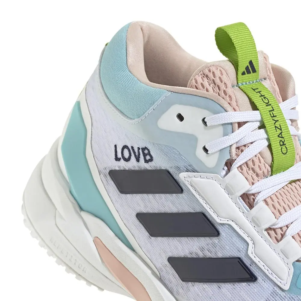 Adidas shoes - adidas Crazyflight Mid Indoor Volleyball - HQ0112 - Blue, Pink, White (UPC: 197617619005) 5
