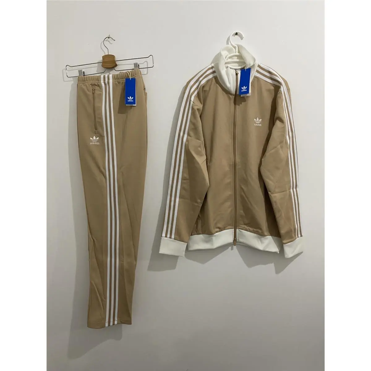 Adidas Originals Classic Beckenbauer Tracksuit Magic Beige White Size L