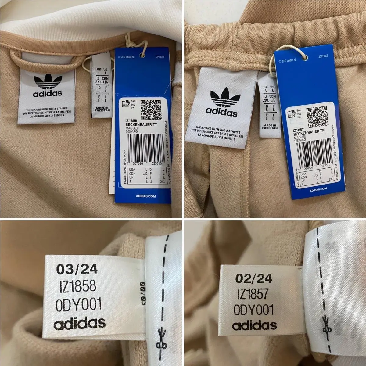 Adidas clothing - Magic Beige White 3