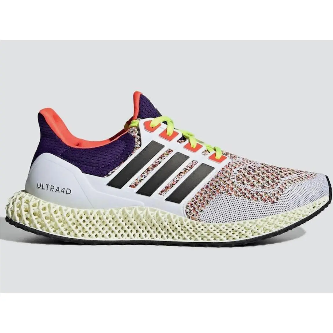 Adidas Ultra 4D White Purple Yellow Multicolor Men`s Shoe Size 13 GX6364