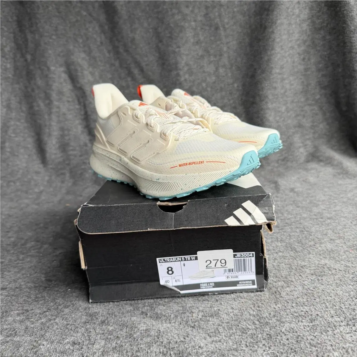 Adidas Ultrarun 5 TR W Shoes Womens Size 8 White Trail Running Sneakers AJR3004