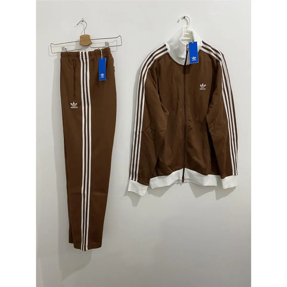 Adidas Originals Beckenbauer Tracksuit Preloved Brown White Size XL