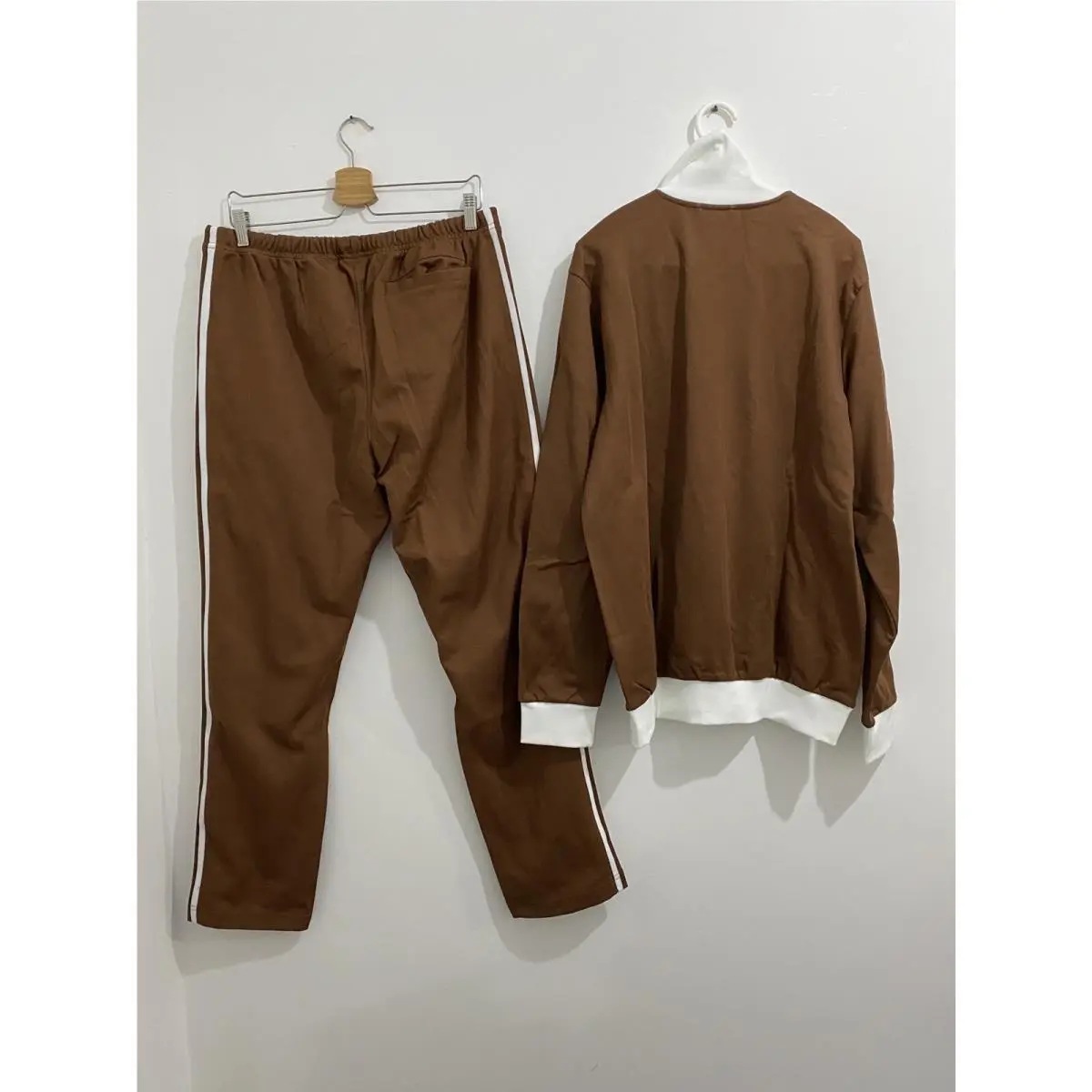 Adidas clothing - Preloved Brown White 1