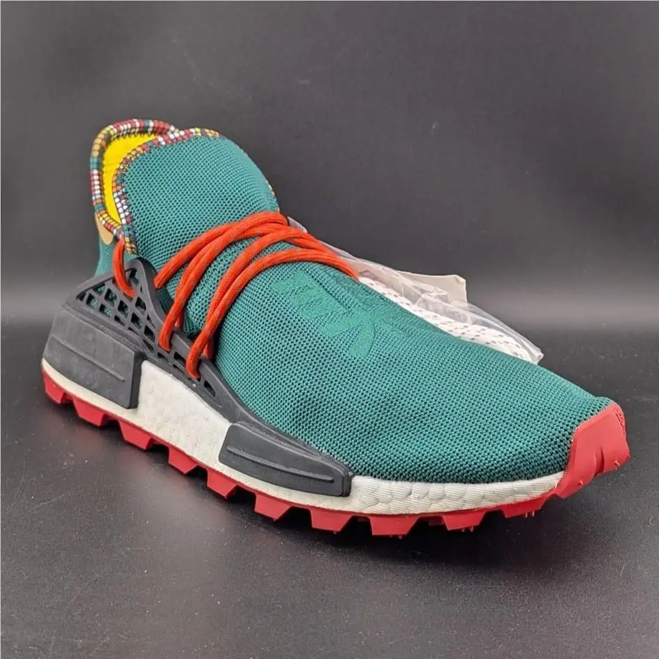 Adidas x Pharrell Williams Solar HU Nmd Green EE7584 Men`s US 10.5