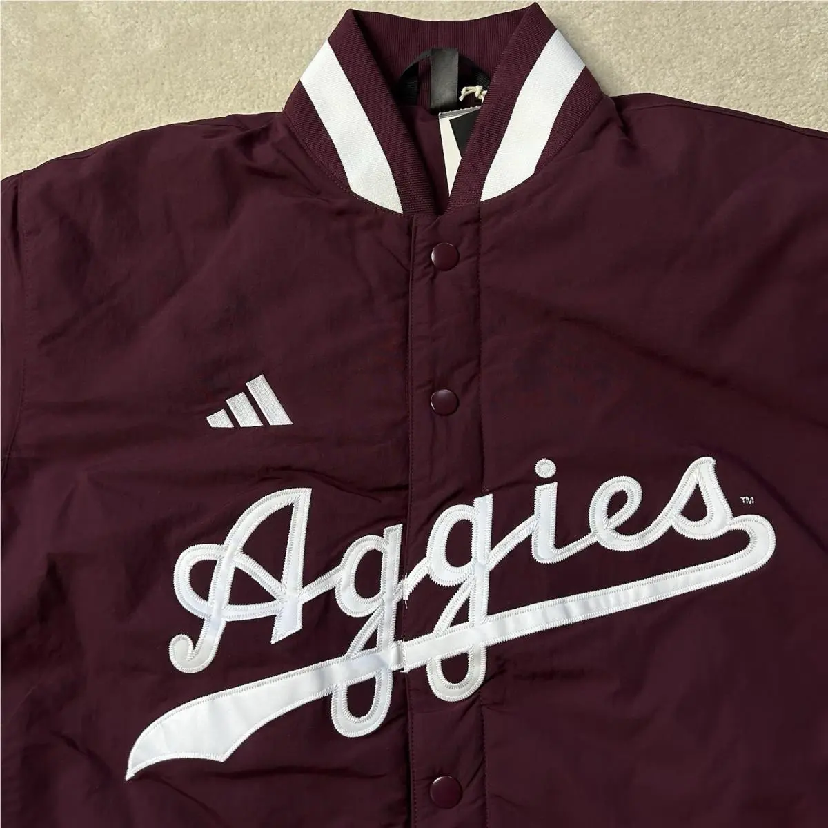 Adidas Texas A M Aggies Coaches Jacket Men’s Small Varsity Embroidered