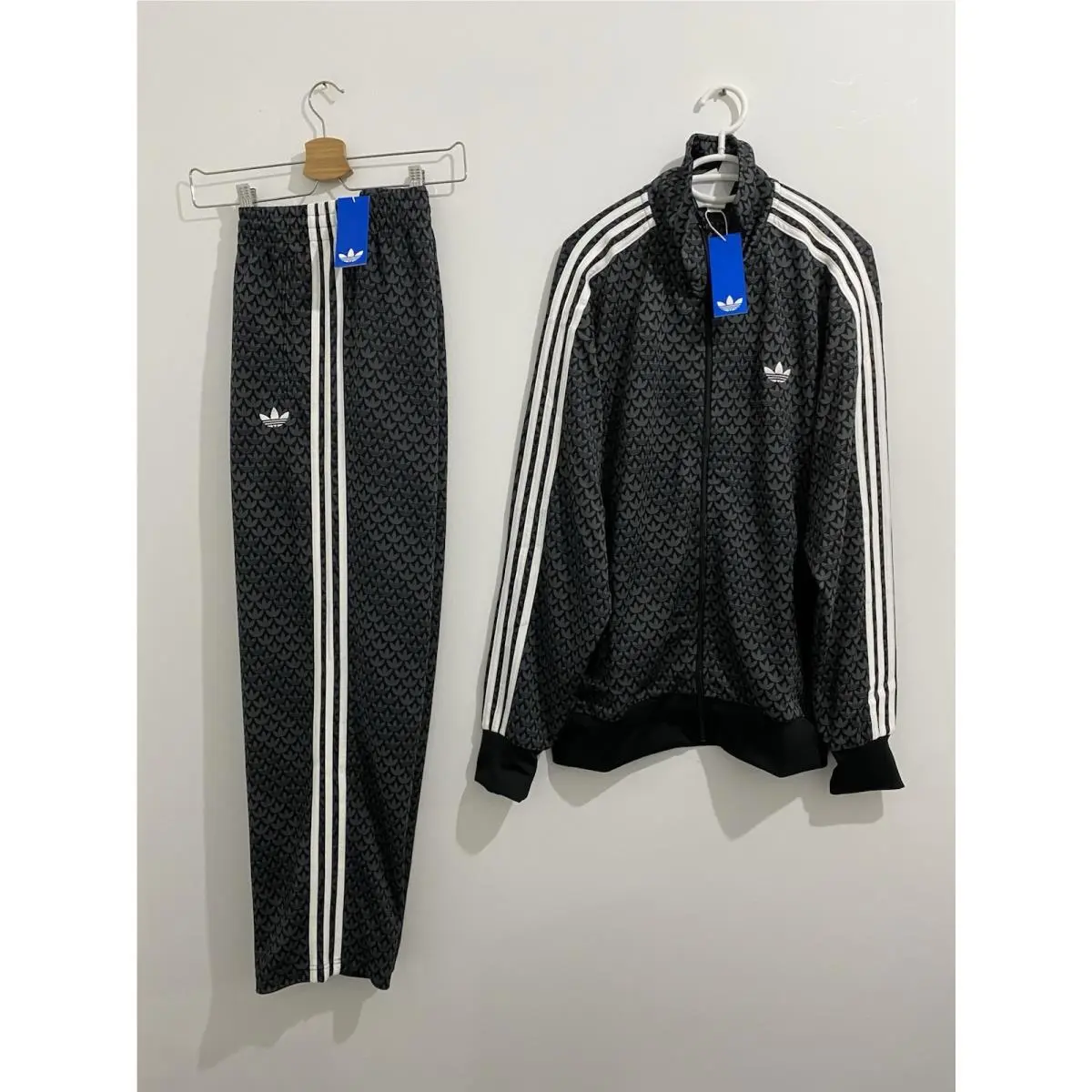 Adidas Originals Classics Firebird Loose Monogram Tracksuit Black Size L