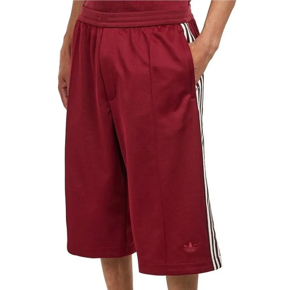 Wales Bonner Track Shorts Men Small Collegiate Burgundy Stripe Athletic by Adidas