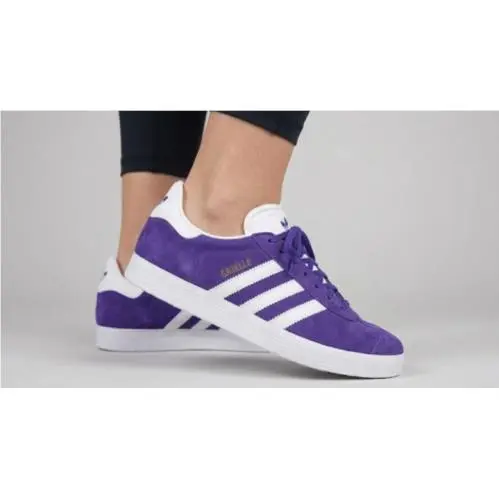 Boys 7 FR 40 Women 8 Adidas Gazelle Energy Ink Purple Low Top Shoes IE5597 1