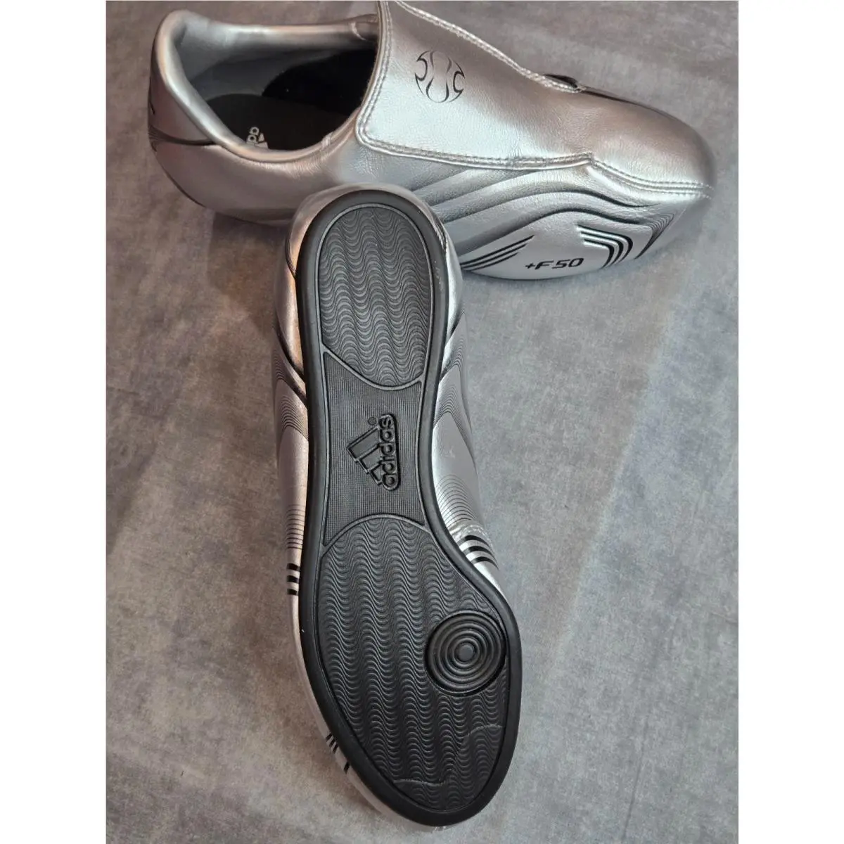 Adidas shoes - adidas Taekwondo F50 - Taekwondo - IH1873 - Silver Metallic / Core Black 2
