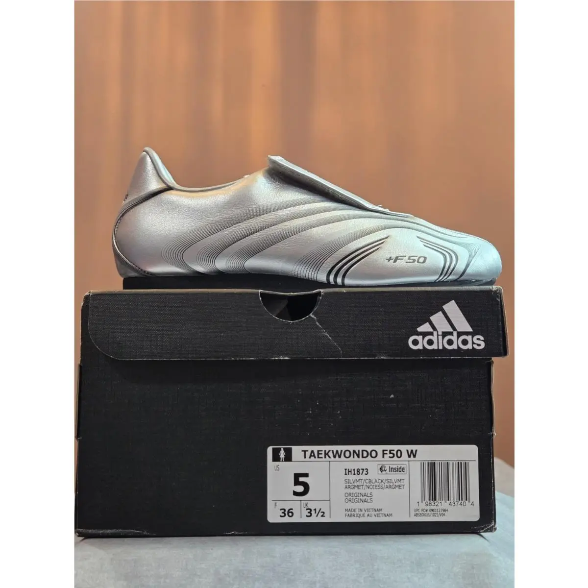 Adidas shoes - adidas Taekwondo F50 - Taekwondo - IH1873 - Silver Metallic / Core Black 4