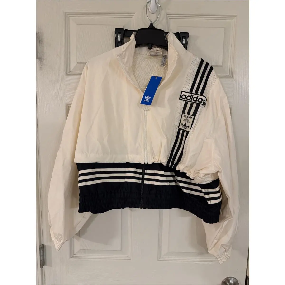 Adidas Adibreak Woven 2 in 1Track Top Women`s Casual Jacket XL …cropped…