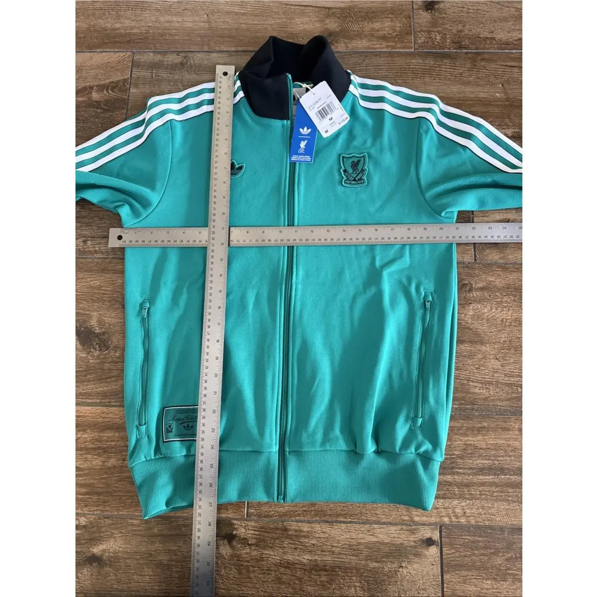 Adidas clothing - adidas Liverpool FC Terrace Icon Track Top - JW5464 - Green (UPC: 197623962478) 11