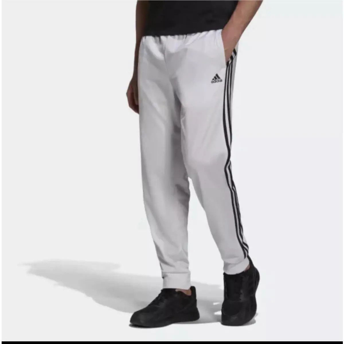 Adidas Men`s Track Pants 4XL Essentials Warm-up Tapered 3-Stripes H46108