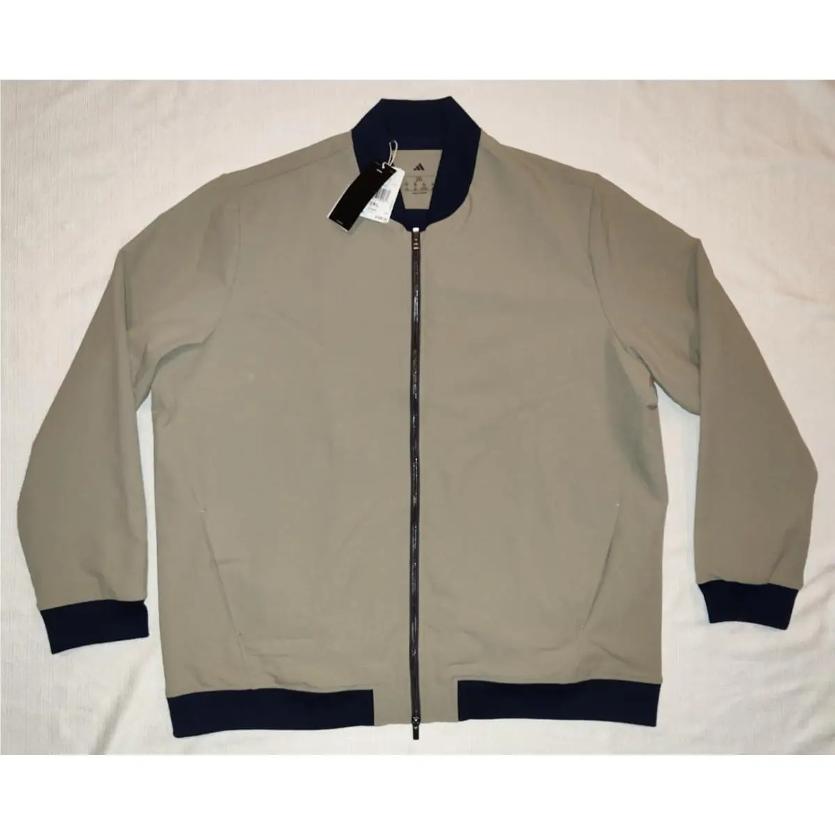 Adidas Jacket Ultimate365 Elevated Men`s 2XL Golf Beige Full Zip JL5366