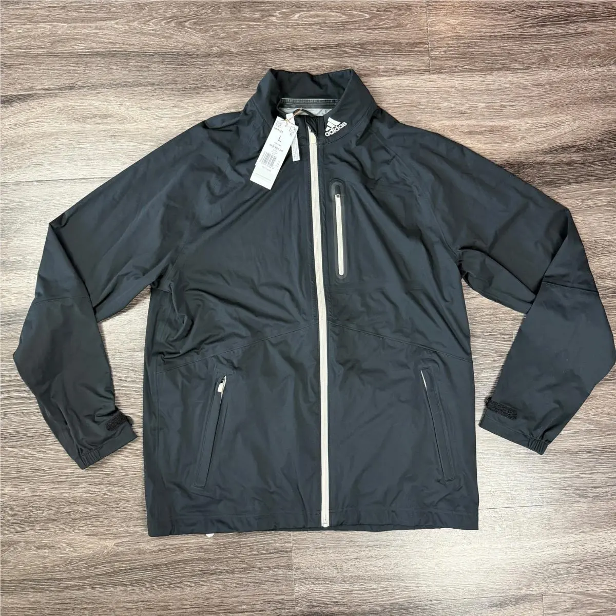 Adidas Rain.rdy Golf Jacket HN4128 Black Mens Sz L Retail