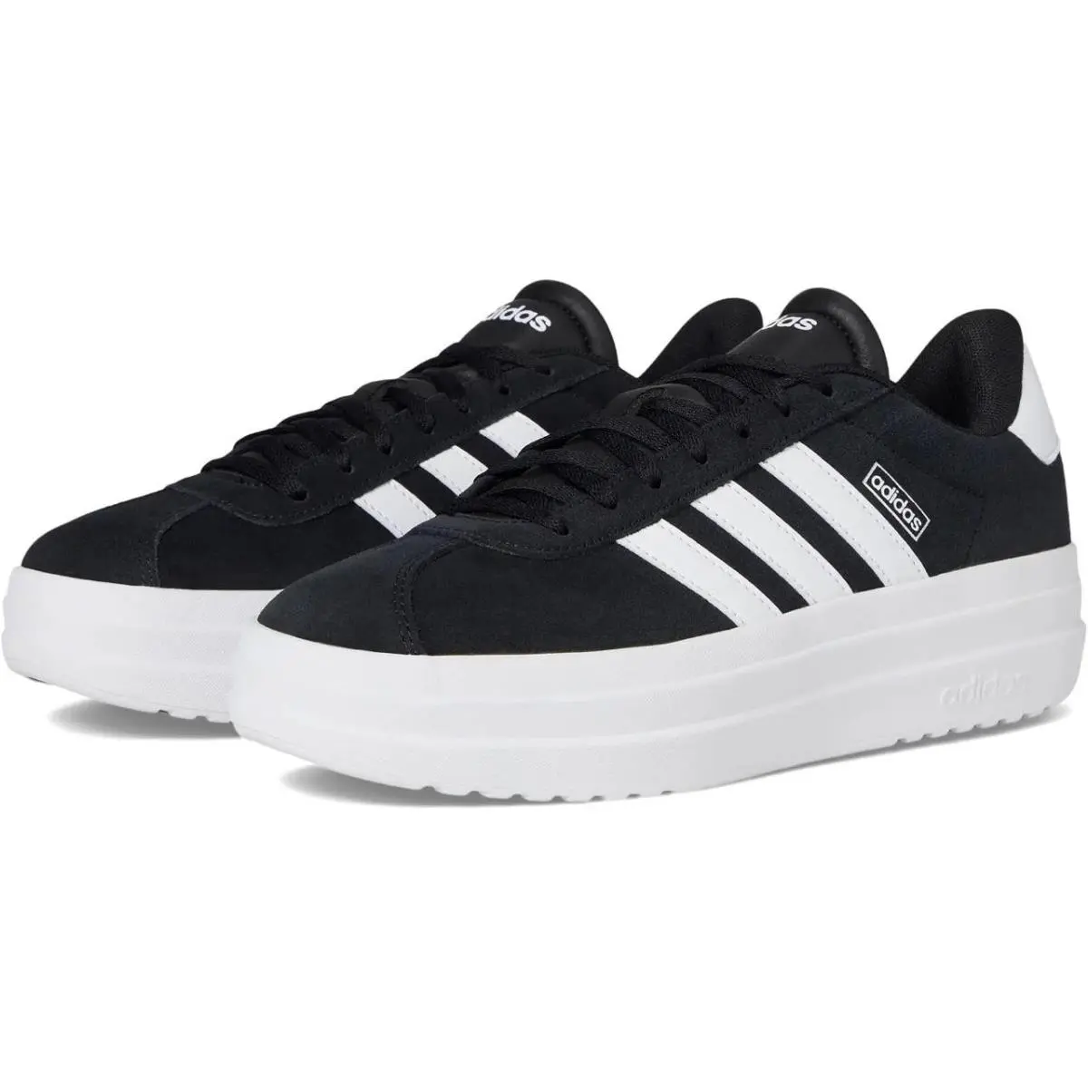 Adidas VL Court Bold Black Platform Tennis Sneakers Shoes 10