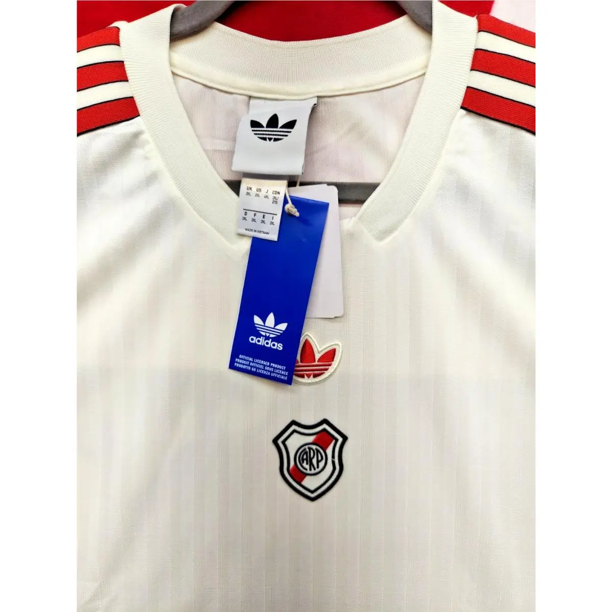Adidas Originals River Plate Jersey Mens 2XL White Trefoil Soccer Shirt