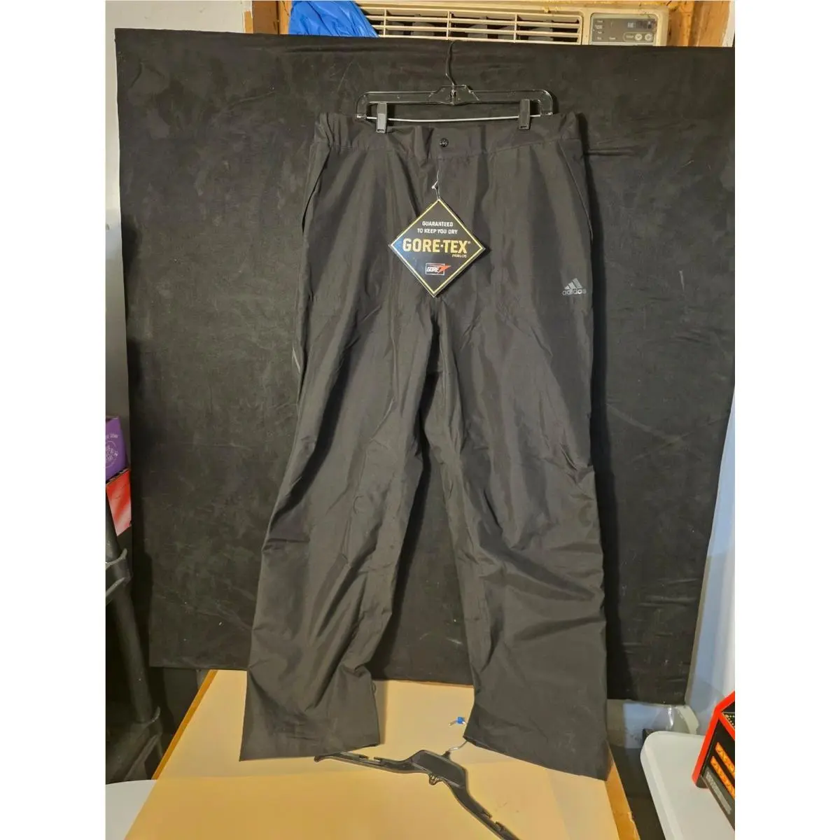 Adidas Golf Gore-tex Waterproof Rain Pants Mens 2XL Black Full Zip