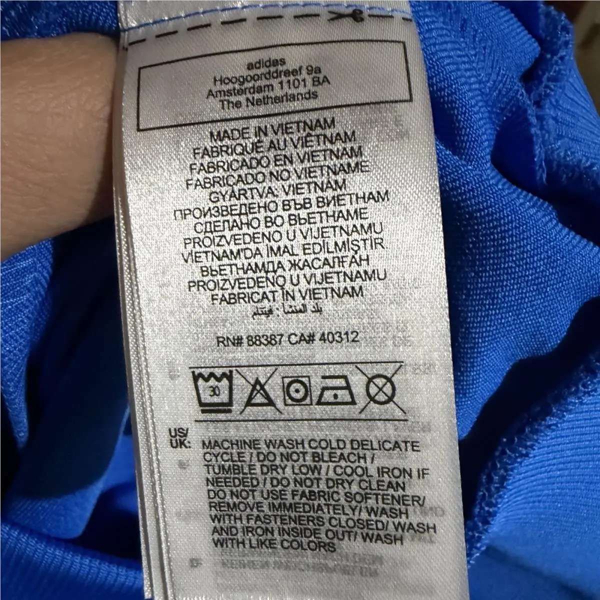 Adidas clothing - Blue/White 13