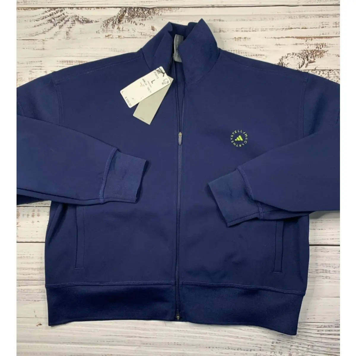 Adidas by Stella Mccartney Knitted Track Top Team Navy Blue JF8515 Women`s Large