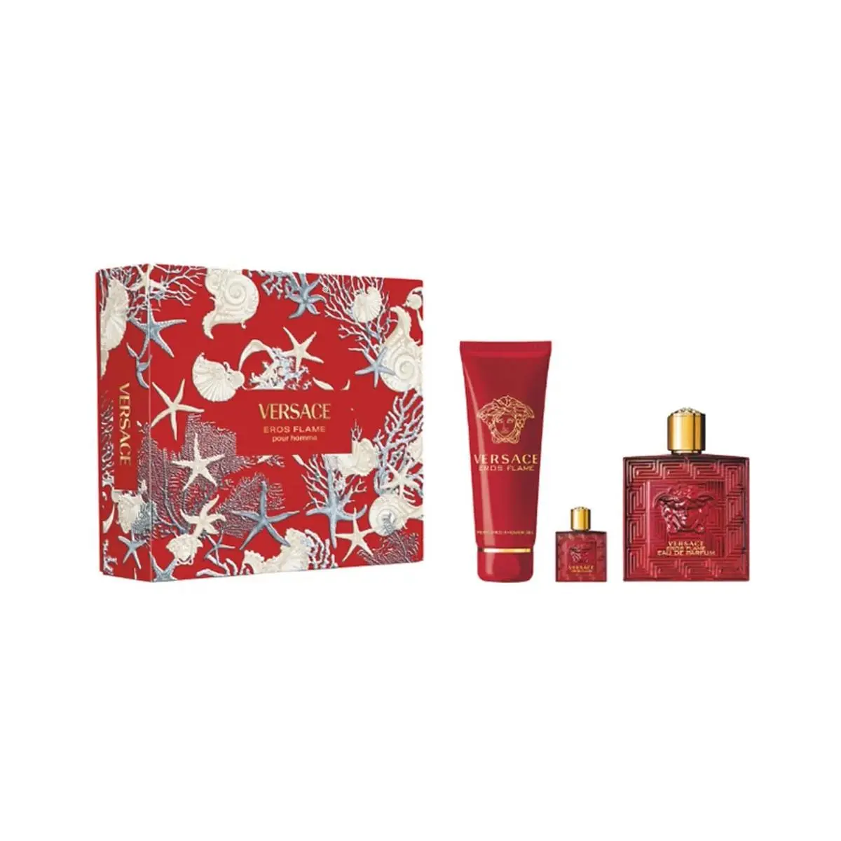 Versace Eros Flame Pour Homme 3-Piece Eau De Parfum Gift Set For Men