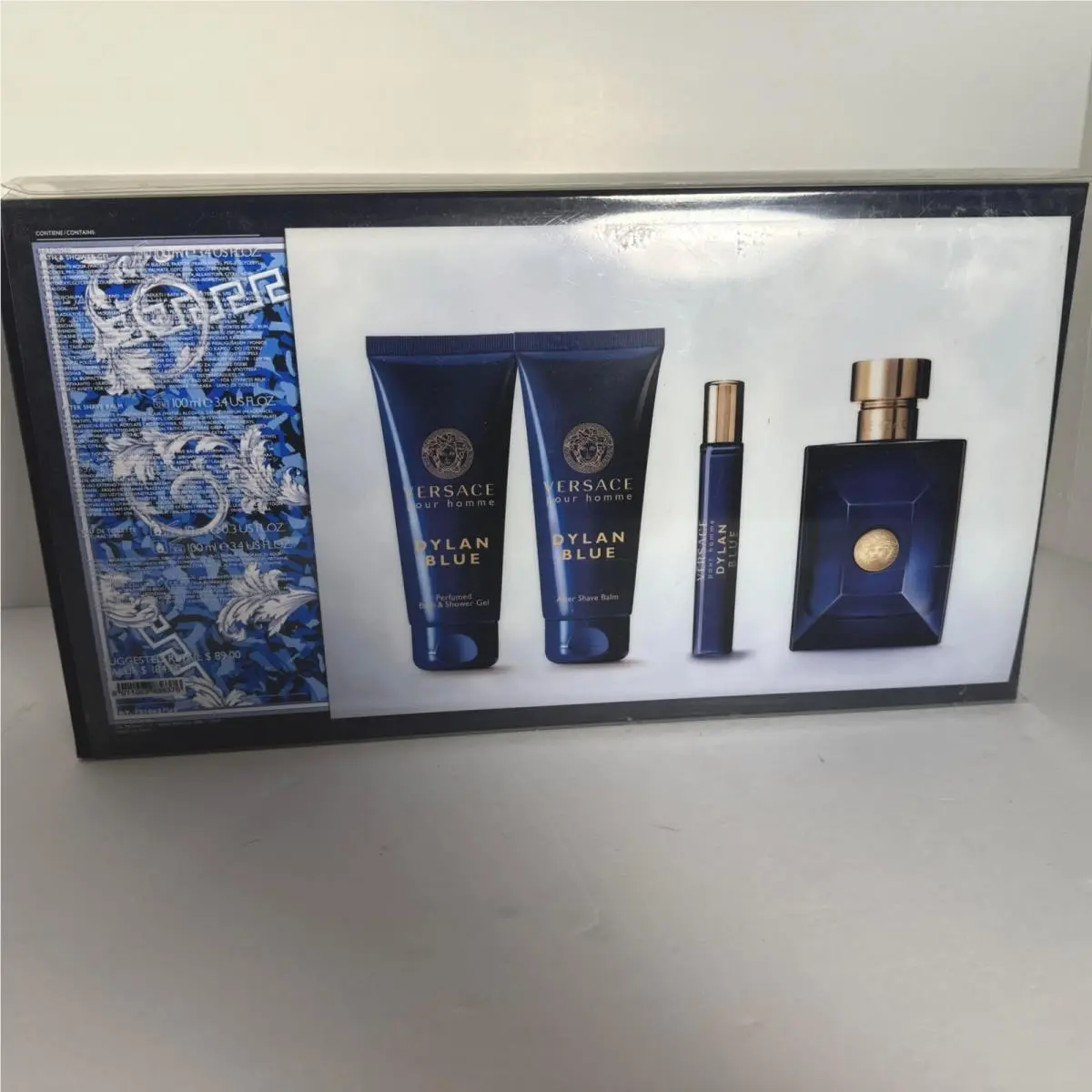 Versace Dylan Blue Four Piece Fragrance Set For Men