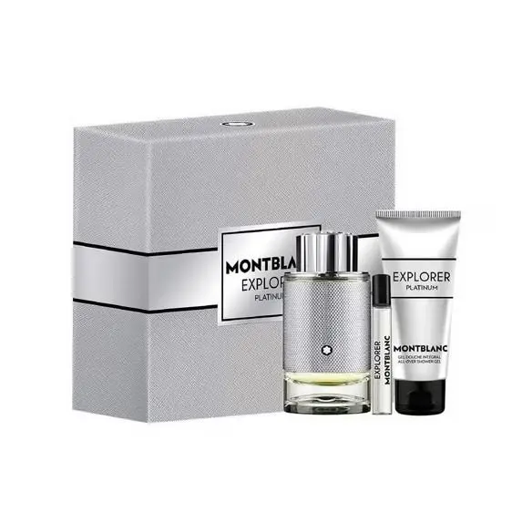 Montblanc Explorer Platinum Fragrance For Men 3 Piece Gift Set