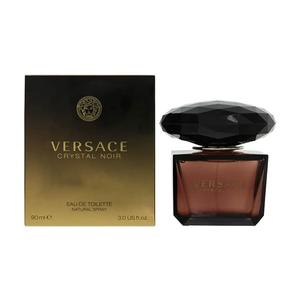 Versace Crystal Noir 3 Oz Eau De Toilette Spray by Versace Box For Women